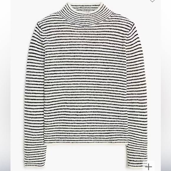J crew Striped mockneck pullover sweater - Picture 1 of 2